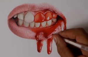Como desenhar boca realista - Desenho de boca com lápis - Vídeos